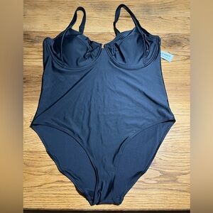 Old Navy Black One-Piece Swimsuit Classic Fit Size 2X